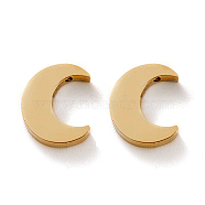 Ion Plating(IP) 304 Stainless Steel Charms, Moon, Golden, 10.4x8.6x3mm, Hole: 1.8mm(STAS-O139-06G-A)