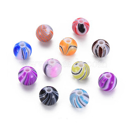 Opaque Acrylic Beads, Round, Mixed Color, 8mm, Hole: 1.6mm, about 1800pcs/500g(MACR-S308-05B)