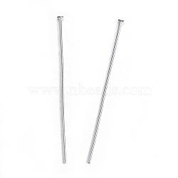 Tarnish Resistant 304 Stainless Steel Flat Head Pins, Stainless Steel Color, 35x0.7mm, Head: 1.5mm(STAS-D448-A-012P)