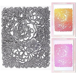 Clear Silicone Stamps, for DIY Scrapbooking, Photo Album Decorative, Cards Making, Flower, 139x139x3mm(DIY-WH0504-60C)