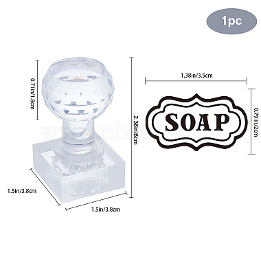 прозрачные акриловые штампы для мыла с маленькими ручками(DIY-WH0444-008)-2