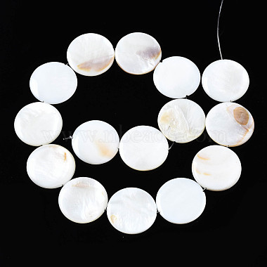 Eau douce naturelle de coquillage perles brins(SHEL-Q024-006)-2