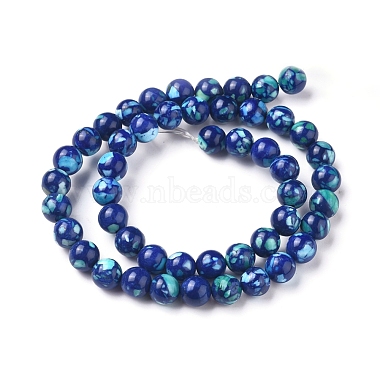 Natural Lapis Lazuli Beads Strands(G-D0006-C07-8mm)-2