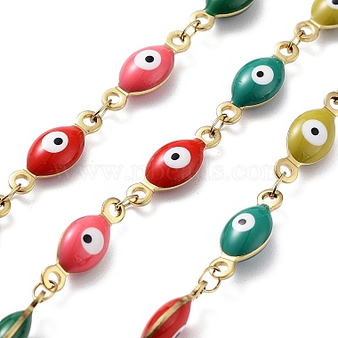 Colorful Stainless Steel+Enamel Link Chains Chain
