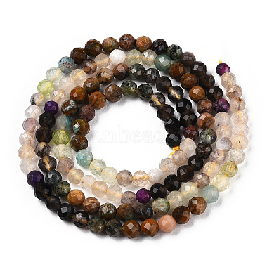 Natural & Synthetic Mixed Gemstone Beads Strands(G-D080-A01-02-28)-2