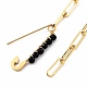 Натуральный черный агат кулон ожерелье(NJEW-JN03013-01)-3