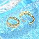 Brass Micro Pave Clear Cubic Zirconia Hoop Earrings(EJEW-C122-02G)-3