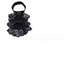 1Pc Gauze Lady Tulle Lace Collars, For Wedding Teas Party Prom, Black, 470x63~300mm(AJEW-HY0002-91)