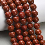 Synthetic Red Jasper Beads Strands, Smooth Round, 10.5mm, Hole: 1mm, about 36pcs/strand, 14.96''(38cm)(G-F826-B02-10mm)