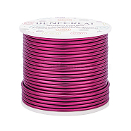 Round Aluminum Wire, Cerise, 10 Gauge, 2.5mm, about 80.38 Feet(24.5m)/roll(AW-BC0001-2.5mm-21)