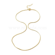 Brass Wheat Chain Necklace, Long-Lasting Plated, Lead Free & Cadmium Free, Real 18K Gold Plated, 17.13 inch(43.5cm)(NJEW-R260-03G)