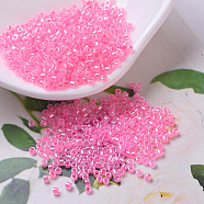 MIYUKI Delica Beads, Cylinder, Japanese Seed Beads, 11/0, (DB0246) Dark Cotton Candy Pink Ceylon, 1.3x1.6mm, Hole: 0.8mm, about 20000pcs/bag, 100g/bag(SEED-J020-DB0246)