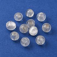 Handmade Silver Foil Glass Beads, Round, Clear, about 12mm in diameter, hole: 2mm(SLR12MM09Y)