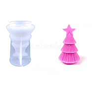 DIY Christmas Tree Food Grade Silicone Candle Molds, for Scented Candle Making, White, 105x68mm(XMAS-PW0001-023E)