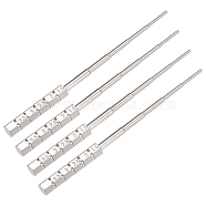 4Pcs Iron Wire Winding Rods, Platinum, 10.25x0.7cm(TOOL-UN0001-34)