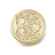 Word Rose Wax Seal Brass Stamp Heads, for Wax Seal Stamp, Golden, Letter Y, 25x14.5mm, Hole: 7mm(AJEW-S039-01Y-G)