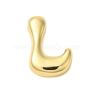 Rack Plating Brass Pendants, Cadmium Free & Lead Free, Long-Lasting Plated, Real 18K Gold Plated, Letter L, 18x12x5mm, Hole: 1.8x2.5mm(KK-C067-10G-L)