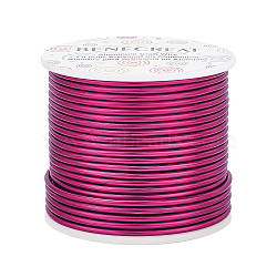 Round Aluminum Wire, Cerise, 10 Gauge, 2.5mm, about 80.38 Feet(24.5m)/roll(AW-BC0001-2.5mm-21)