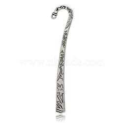 Tibetan Style Alloy Bookmarks, Antique Silver, 120x24x3mm, Hole: 3mm(PALLOY-E391-03AS)
