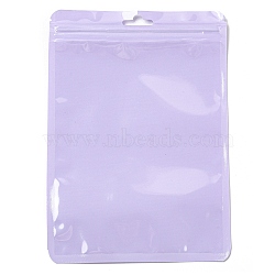 Rectangle Plastic Yin-Yang Zip Lock Bags, Resealable Packaging Bags, Self Seal Bag, Lilac, 20x14x0.02cm, Unilateral Thickness: 2.5 Mil(0.065mm)(ABAG-A007-02I-01)