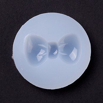 Bowknot DIY Food Grade Silicone Molds, Resin Casting Molds, For UV Resin, Epoxy Resin Jewelry Making, White, 49x8mm, Inner Diameter: 37x20mm