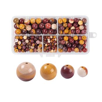 340Pcs 4 Sizes Natural Mookaite Beads, Round, 4mm/6mm/8mm/10mm, Hole: 1mm