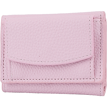 PU Leather Wallets for Women, Rectangle, Pink, 19~20.3x10x1.15cm