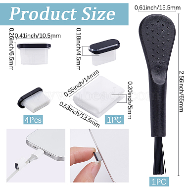 Tapones antipolvo para m&oacute;viles de pl&aacute;stico ABS(AJEW-SC0032-07A)-2
