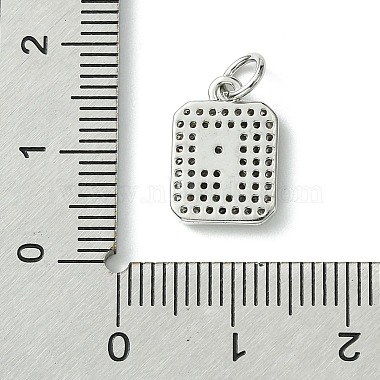 Rack Plating Brass Micro Pave Clear Cubic Zirconia Charms(KK-G501-01P-P)-3