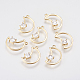 Brass Micro Pave Cubic Zirconia Charms(KK-A144-017G)-1