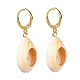 Electroplate Cowrie Shell Dangle Leverback Earrings for Girl Women(EJEW-JE04639)-3