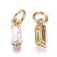 Brass Micro Pave Cubic Zirconia Charms(ZIRC-F111-03G-06)-2