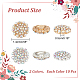 WADORN 20Pcs 2 Colors Zinc Alloy Rhinestone Jewelry Snap Buttons(FIND-WR0010-40)-2