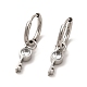 Crystal Rhinestone Skeleton Key Dangle Hoop Earrings(EJEW-P219-04P)-1