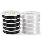 10 Rolls 10 Styles Round Elastic Crystal Thread, Stretchy String Bead Cord, for Beaded Jewelry Making, Mixed Color, 0.4~1mm, 1 roll/style(EW-TA0001-08)