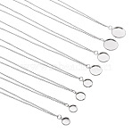8Pcs 4 Style 304 Stainless Steel Cable Chain Necklace Making, Stainless Steel Color, 18.50 inch(47cm), 2pcs/style(NJEW-TAC0053)