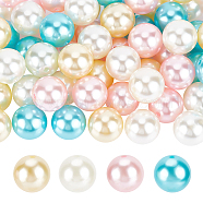 Elite ABS Plastic Imitation Pearl Beads, Round, Dark Turquoise, 20mm, Hole: 2mm, 60pcs/set, 1 set/box(KY-PH0001-74B)