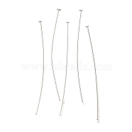 Brass Flat Head Pins, Lead Free & Cadmium Free, 925 Sterling Silver Plated, 45x0.7mm, Head: 2mm(KK-H502-01H-S)