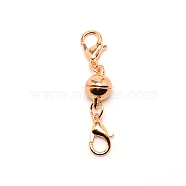 Alloy Magnetic Clasps, with Lobster Claw Clasps, Round, Golden, 40mm(FIND-CJC0012-003G)