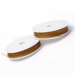 Tiger Tail Wire, Nylon-coated Stainless Steel, Dark Goldenrod, 0.45mm, about 229.65 Feet(70m)/roll, 10 rolls/group(TWIR-R005-0.45mm-03)