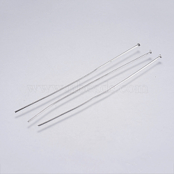 304 Stainless Steel Flat Head Pins, Stainless Steel Color, 70x0.7mm, Head: 1.5mm(STAS-F146-01P-70mm)