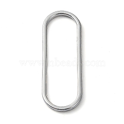 Rack Plating Alloy Linking Rings, Oval Ring, Platinum, 31x11x1.5mm, Inner Diameter: 28.5x8mm(PALLOY-K023-07P)