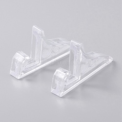 Plastic Photo Frame Stand Holder, Picture Easels Display Stands, Clear, 8.1x1.2x4.3cm(ODIS-WH0002-07A)