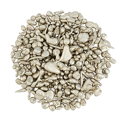 BENECREAT Brass Beads, Undrilled/No Hole Beads, Nuggets, Platinum, 1~5mm(KK-BC0002-19A)