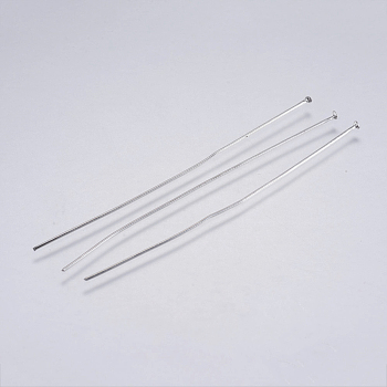 304 Stainless Steel Flat Head Pins, Stainless Steel Color, 70x0.7mm, Head: 1.5mm