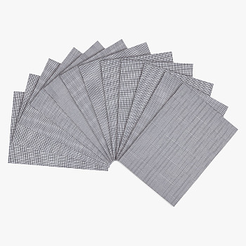 12Pcs Rectangle Glass Fiber Net Patches, Sewer Net, Window Screen Repair Net, Black, 180x130x0.2mm