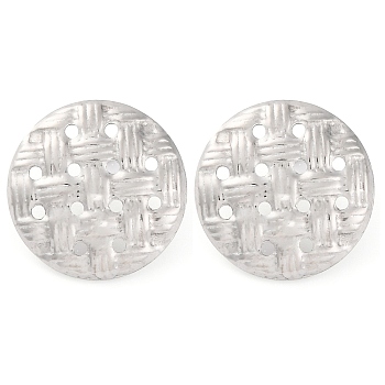 Anti-Tarnish 304 Stainless Steel Studs Earring Findings, with Hoop, Flat Round, Stainless Steel Color, 20mm, Hole: 2.5mm, Pin: 0.7x11mm