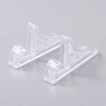 Plastic Photo Frame Stand Holder, Picture Easels Display Stands, Clear, 8.1x1.2x4.3cm