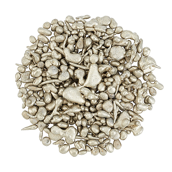 BENECREAT Brass Beads, Undrilled/No Hole Beads, Nuggets, Platinum, 1~5mm