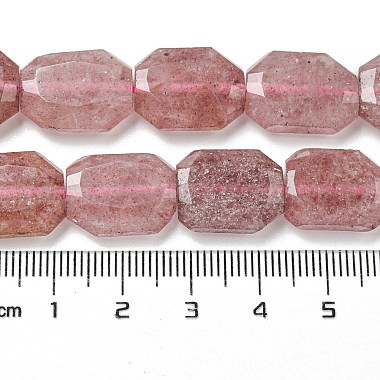 perles fraise naturelle de quartz brins(G-P544-B01-01)-5